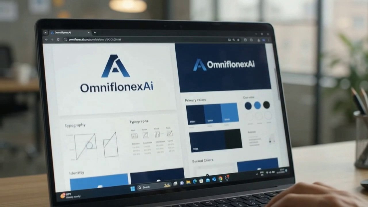 OMNIFLONEX — Brand Identity System & Typographic Guidelines Poster