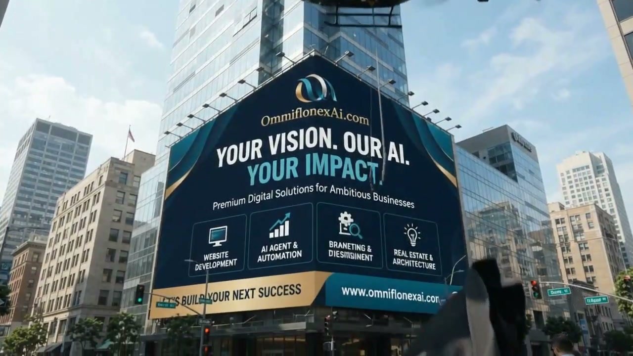 OmniflonexAi — Metropolitan Flagship Billboard Reveal Poster