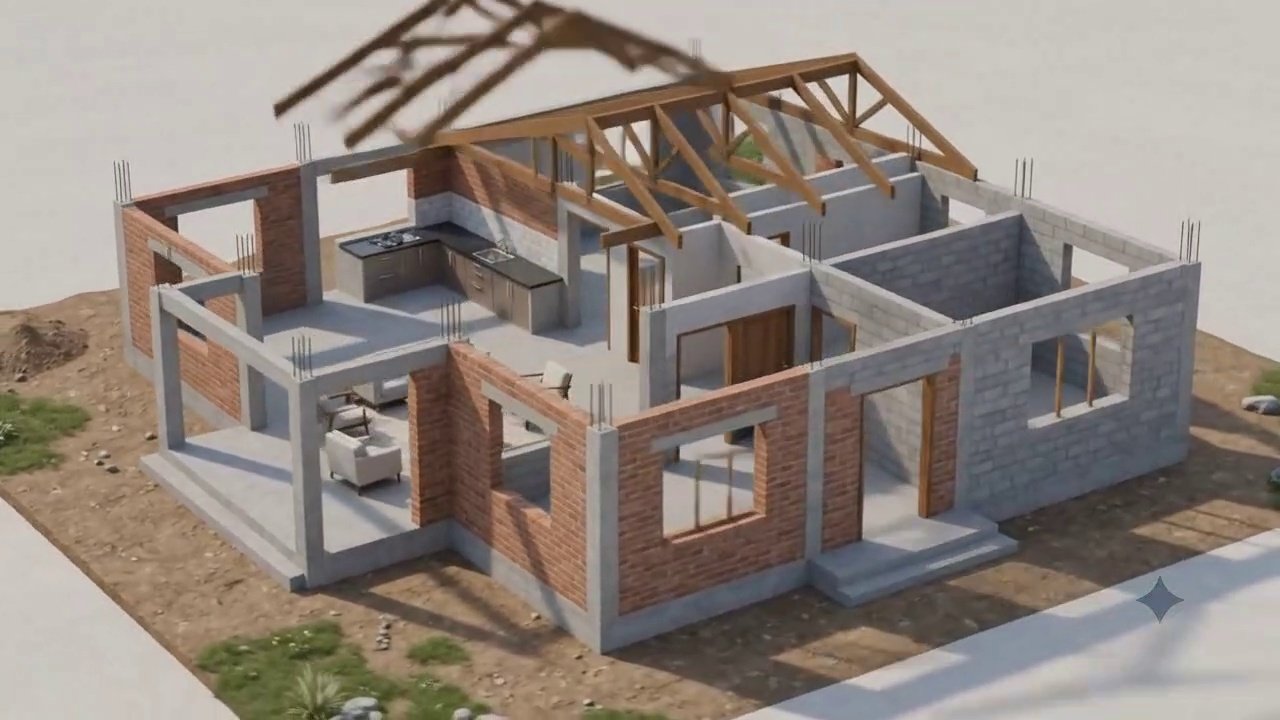 STRUCTURAL ASSEMBLY — 3D Architectural Construction Timelapse Poster